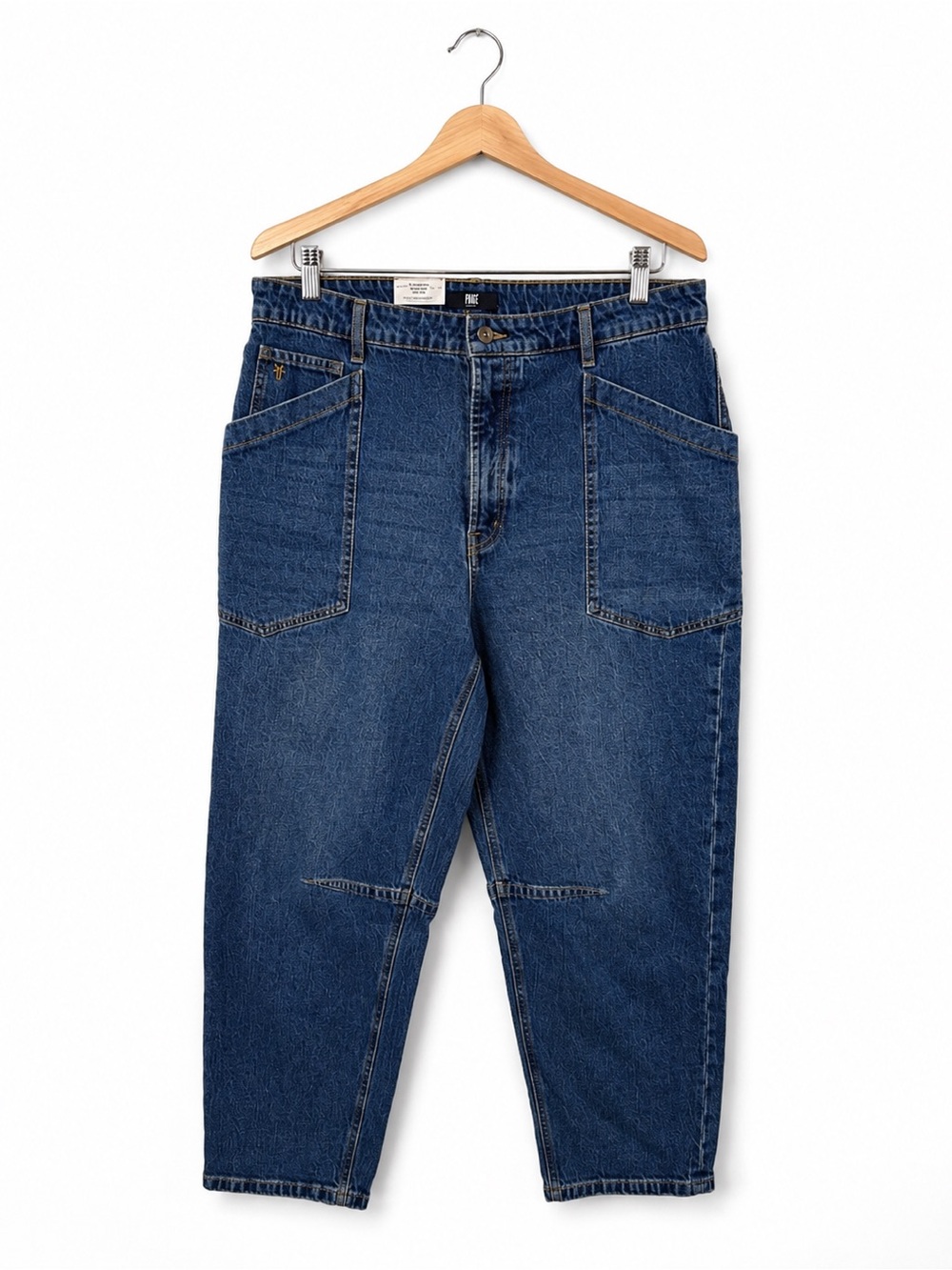 Frye Dark Wash Cropped Ankle Jeans Women’s SZ 12 NWT Utility Patch Pocket Denim